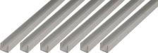 GAH-Alberts Alberts Set van 6 Aluminium U-profielen Zilver Geanodiseerd 1000x16x13 mm