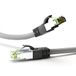 Goobay 55144 RJ45 Patchkabel met CAT 8.1 S/FTP ruwe kabel / RJ45-stekker / 8K Gaming PS5 Playstation 5/2.000 MHz/OFC netwerkkabel/grijs/LAN-kabel 25m