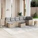 Maison Exclusive - Ensemble de meubles de jardin 8 pièces avec canapé et coussins, beige, en polyrotin