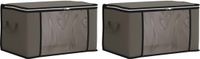 vidaXL Opbergdoos met doorzichtige zijkant, 2 stuks, Nonwoven stof, 33,6 L