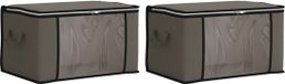 vidaXL Opbergdoos met doorzichtige zijkant, 2 stuks, Nonwoven stof, 33,6 L