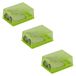 KUM Lefty dubbele puntenslijper, groen, set van 3