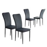 BAÏTA - Stoelen Poppy velours, antracietgrijs, 4 stuks
