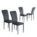 BAÏTA - Stoelen Poppy velours, antracietgrijs, 4 stuks