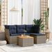 Maison Exclusive - Salon de jardin 5 pièces avec coussins, gris, en polyrotin