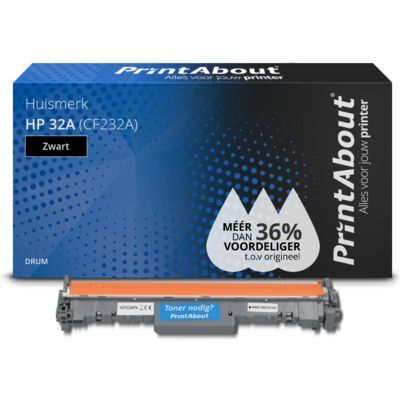 PrintAbout Huismerk Drum 32A (CF232A) Zwart | Compatibel met HP LaserJet Pro M118dw, M203dn, M203dw, M227 sdn, M227Fdw, MFP M148dw, MFP M148fdw