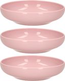 Plasticforte Kommetje/schaaltje - 6x - pastel roze - D16 x 4 cm - 520 ml - kunststof