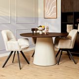 Merkloos Starfurn Eettafel Madison Bruin 130x130x76 cm