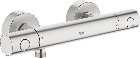 GROHE Grohtherm 1000 Cosmopolitan M Thermostatic Shower Mixer - 15cm - Supersteel