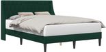 vidaXL Bedframe met hoofdeinde, donkergroen, 160 x 200 cm, fluweel