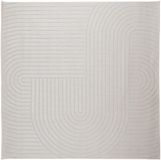 vidaXL Tapis intérieur et extérieur PALMERAS Crème 200 x 200 cm Polyester