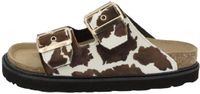 Rohde Dames muiltjes Tropea mocca dierenprint textiel EVA zool 38