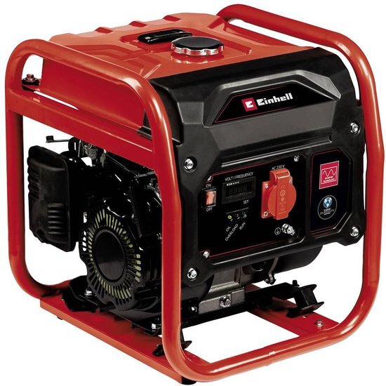 Einhell Elektrogenerator (Benzine) TC-IG 1100 (max. 1100 watt, 6,5 liter, 230 V stekker, geluidsvermogensniveau 95 dB, rek, overbelastingsschakelaar, oliegebrek beveiliging)