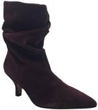 Angel Alarcon Lisette Suède Afzak Enkellaars Kitten Heel Bordeaux