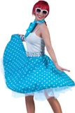 Funny Fashion Rock N Roll Skirt Blue Onesize