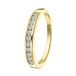 Lucardi Dames Ring goudkleurig met zirkonia van Swarovski - Ring - Echt Zilver