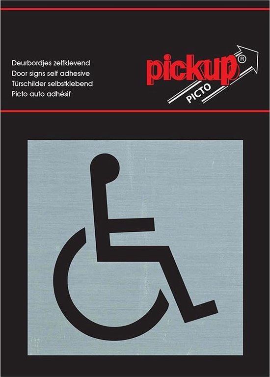 Pickup Route Alulook Alu Picto 80x80 mm - toegankelijk voor rolstoel