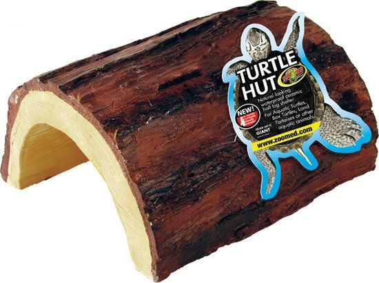 Zoo Med Turtle Hut - Small - Brown - Plastic