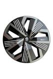 Sparco Set van 4 wieldoppen, 38,1 cm (15 inch), model Nagoya zwart/grijs