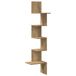 vidaXL - Hoekwandschap - 32x32x127,5 cm - bewerkt hout - artisanaal eiken