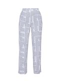 Joop! Pyjamahose Modern Deco Vrouwen Gestreept Deco Text AOP