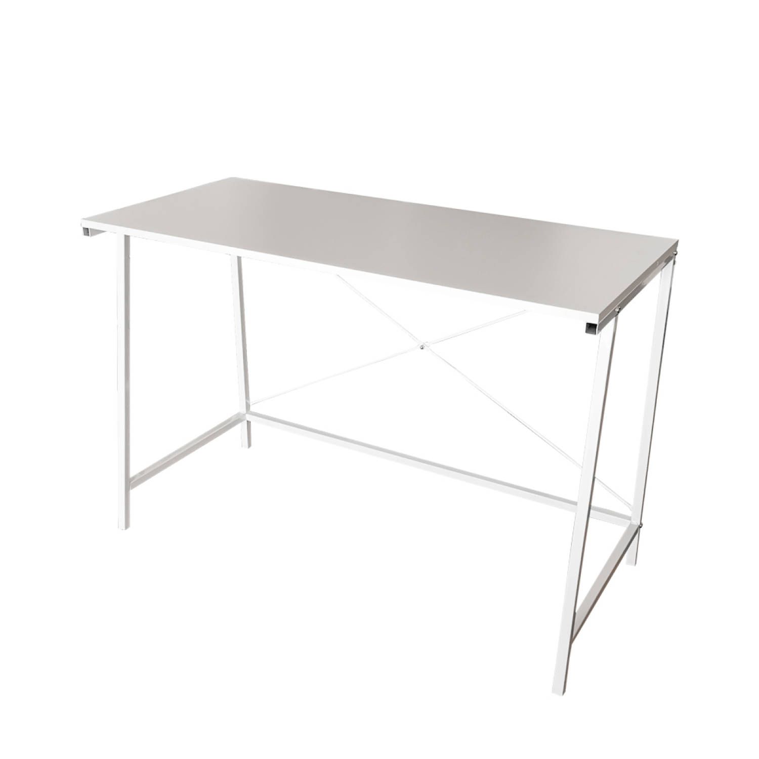 Bureau Stoer - computertafel - industrieel design - met opbergplanken - zwart