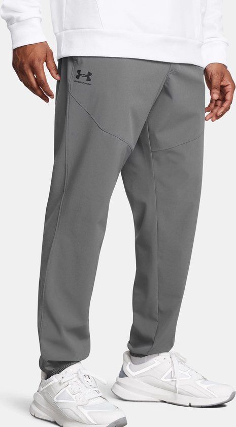 Under Armour Vibe Woven Heren Joggingbroek 1386557-025 - Grijs - Maat XL