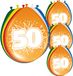Folat 50e Verjaardag - Leeftijd Ballonnen - Set van 32 stuks - Multi kleuren