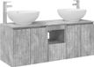 vidaXL Badkamerkastenset 3 st Betongrijs 49,5 x 44,5 x 65 cm