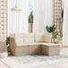 Maison Exclusive - Salon de jardin 4 pièces avec coussins, polyrotin beige