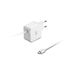 aiino - Wandlader voor alle mobiele telefoons en smartphones met USB-oplaadfunctie, 2A laptop, met micro-USB-kabel - wit
