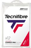 Tecnifibre Contact Pro (12 stuks) - wit - Tacky overgrips