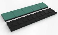 RDX Secuplay XL Rubber Gazonrand - 100x20x3,6cm - Groen - Pakket van 5 stuks