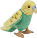 Ravensden Pluche Grasparkiet knuffel - groen/geel - 15 cm