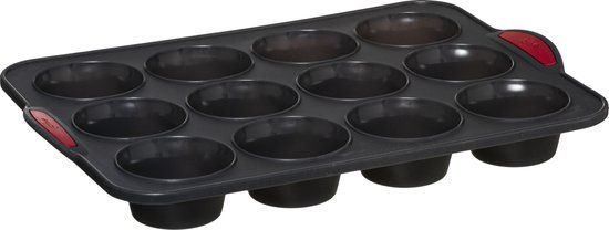 5Five Muffin Bakvorm - 12 Stuks - Siliconen - Zwart