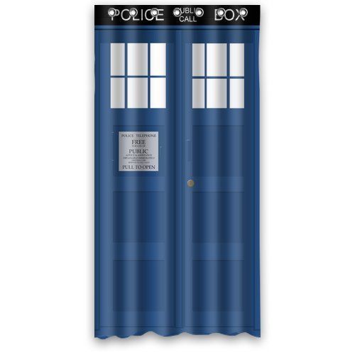 CHATAE Police Box Telefoon Tardis Douchegordijn 91,4 x 182,9 cm
