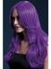 Smiffys Beach Waves pruik neon-paars, middenscheiding