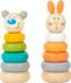 Small Foot Houten Stapeltoren Dier Pastel, 6dlg.