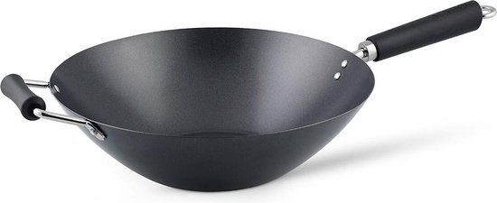Ken Hom Excellence Wok - 35cm - Carbon Steel with Non-Stick Coating - Phenolic Resin Handle