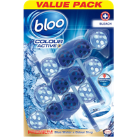 Blooo Colour Active Bleach Toiletblokjes voor de Rand - 3 stuks