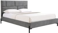 Vente-unique Bedframe stof grijs 160 x 200 cm