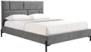 Vente-unique Bedframe stof grijs 160 x 200 cm