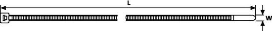 HellermannTyton 111-05059 T80R-HS-NA-C1 Kabelbinder 210 mm 4.70 mm Natuur Hittegestabiliseerd 100 stuk(s)