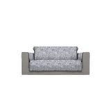 Italian Bed Linen Glamour antislip bankovertrek van polyester, made in Italy, donkerblauw 2 zitplaatsen maxi
