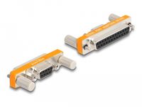 Delock Adapter D-Sub 9 pin female to D-Sub 25 pin female Oranje, Zilver