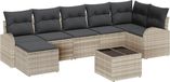 vidaXL Hoek loungeset 2 zitplaatsen Lichtgrijs Polyrattan