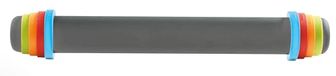 MASTRAD Deegroller Grijs Met verstelbare ringen 2 mm voor verse pasta 4 mm taarten 6 mm gezandstraald 8 mm pizza Siliconen Anti-aanbaklaag BPA-vrij 41 cm