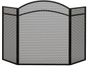 HOMCOM Écran de cheminée, Pare-étincelles pour cheminée, Paravent de cheminée pliable en métal en 3 parties, Noir, 96 x 60 cm