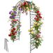 Relaxdays metalen rozenboog, HxBxD: 240 x 140 x 50 cm, zwart