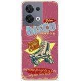 Oppo Bedrukt siliconen hoesje compatibel met Oppo Reno 8 5G Retro disco